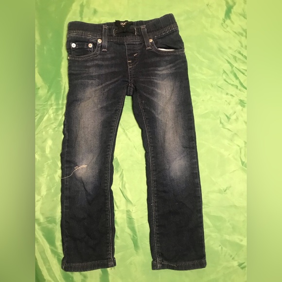 Levi’s Boy’s Dark Wash Pull-on Drawstring Jeans Size 5 Regular - Picture 1 of 5